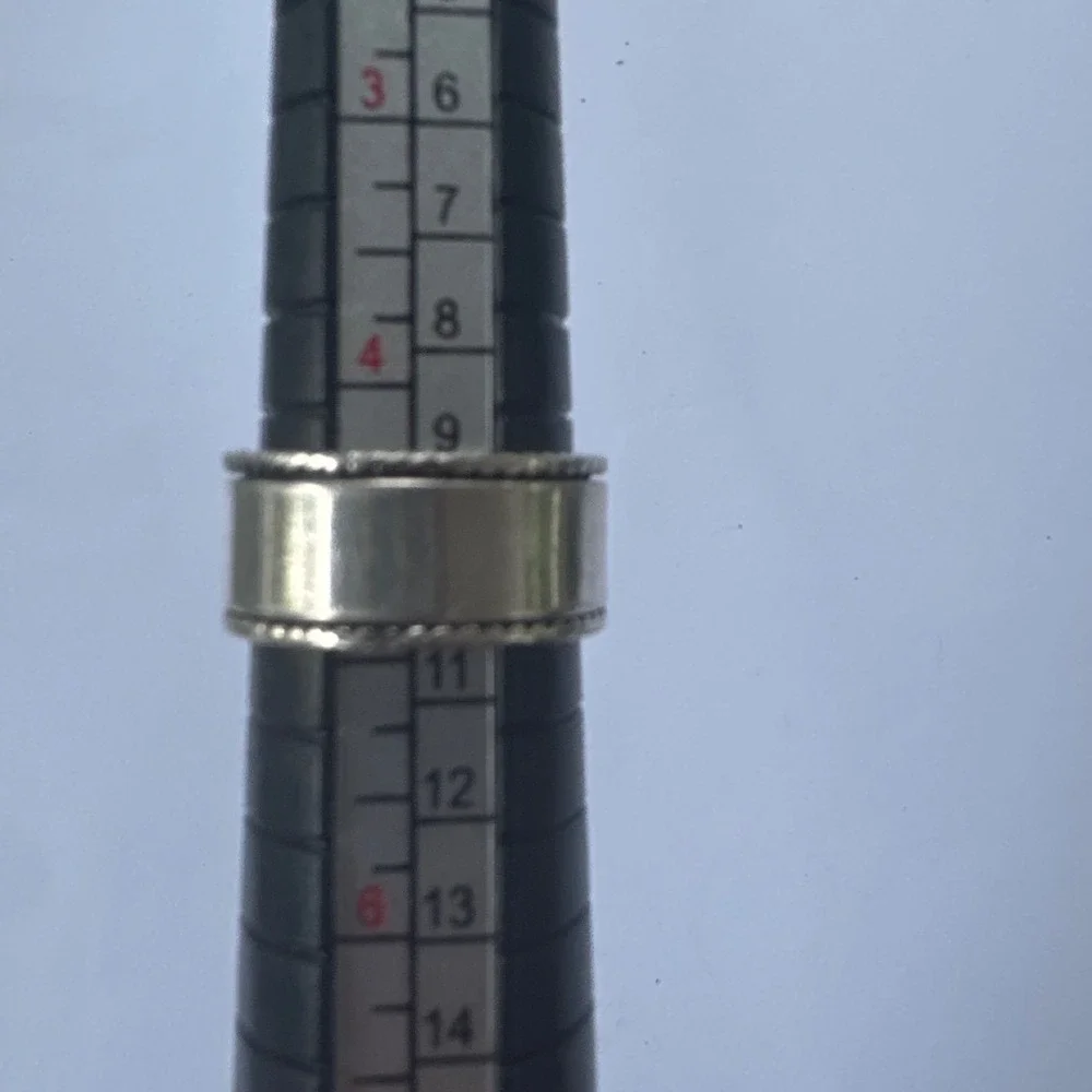 Spinner Ring Size 5 Silver 925 Sterling Rope Edge